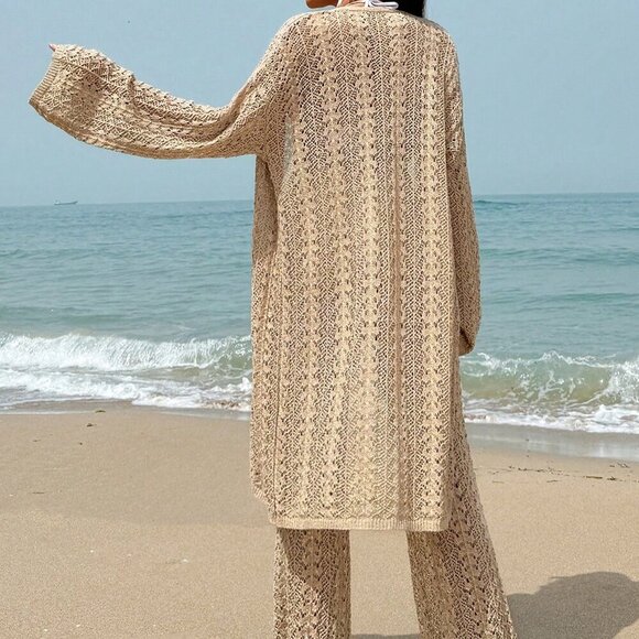 Camel Boho Women's Shiny Cover Up Set - Picture 4 of 7